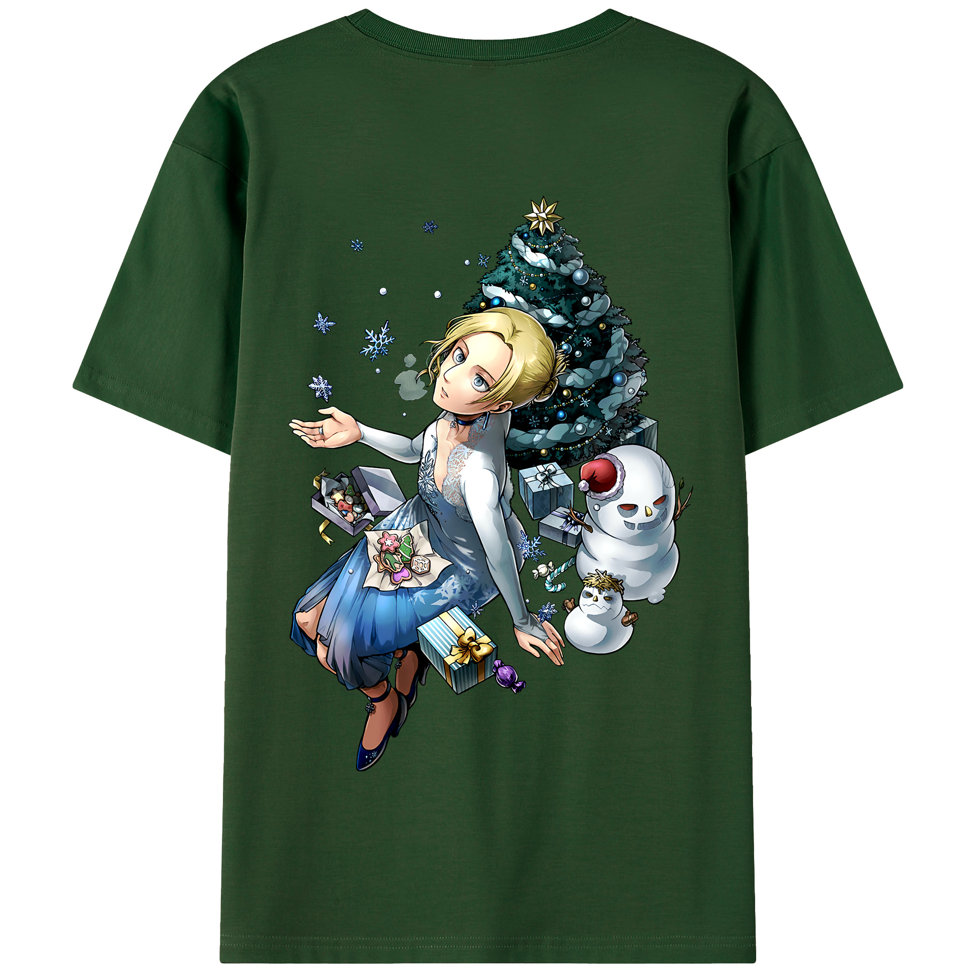 （画像用） 進撃の巨人 アニ・レオンハート Attack on Titan Annie Leonhart 綿100％半袖Tシャツ（背面プリント）